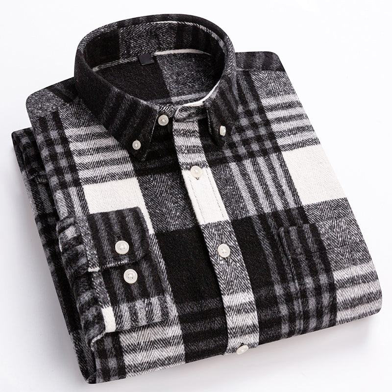 Thiago - Men's Casual Plaid Collared Shirt