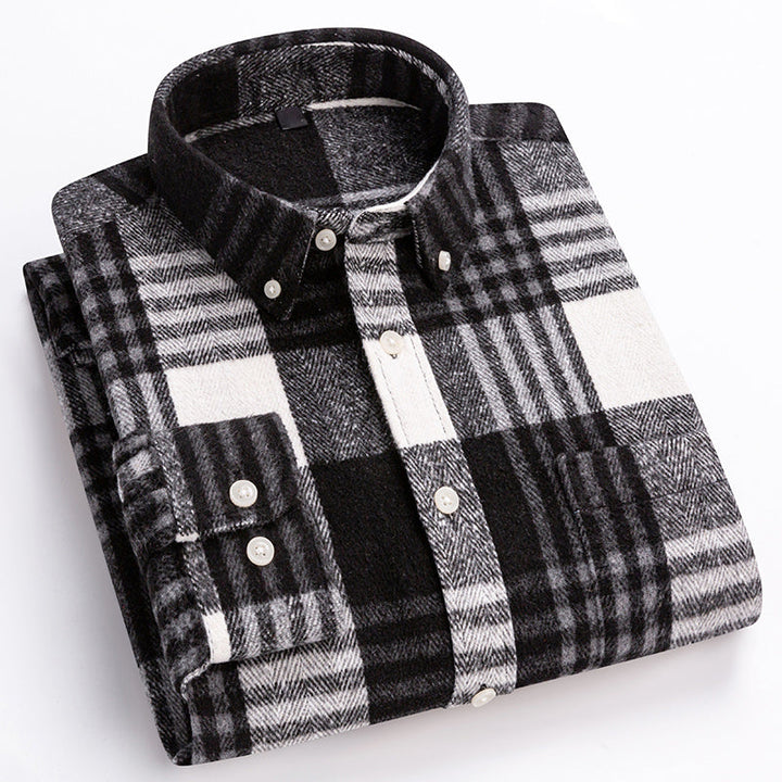 Thiago - Men's Casual Plaid Collared Shirt