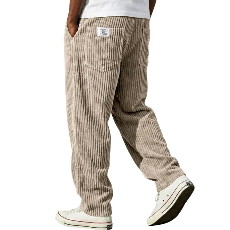 Timothy - Textured Relaxed Fit Corduroy Summer Pants