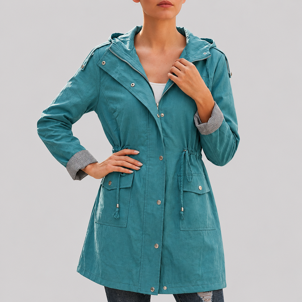 Vanessa - Women's Hooded Water-Resistant Windbreaker Jacket