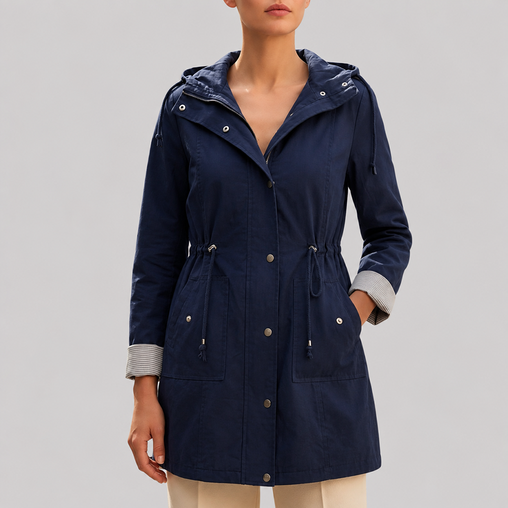 Vanessa - Women's Hooded Water-Resistant Windbreaker Jacket