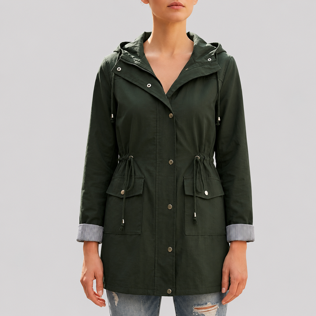 Vanessa - Women's Hooded Water-Resistant Windbreaker Jacket