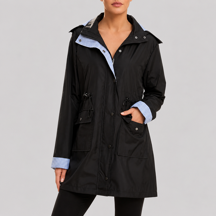 Vanessa - Women's Hooded Water-Resistant Windbreaker Jacket