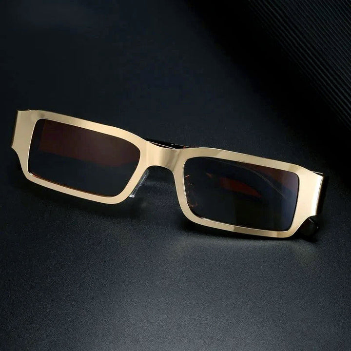 Vanta - Geometric Metal Narrow Frame Sunglasses