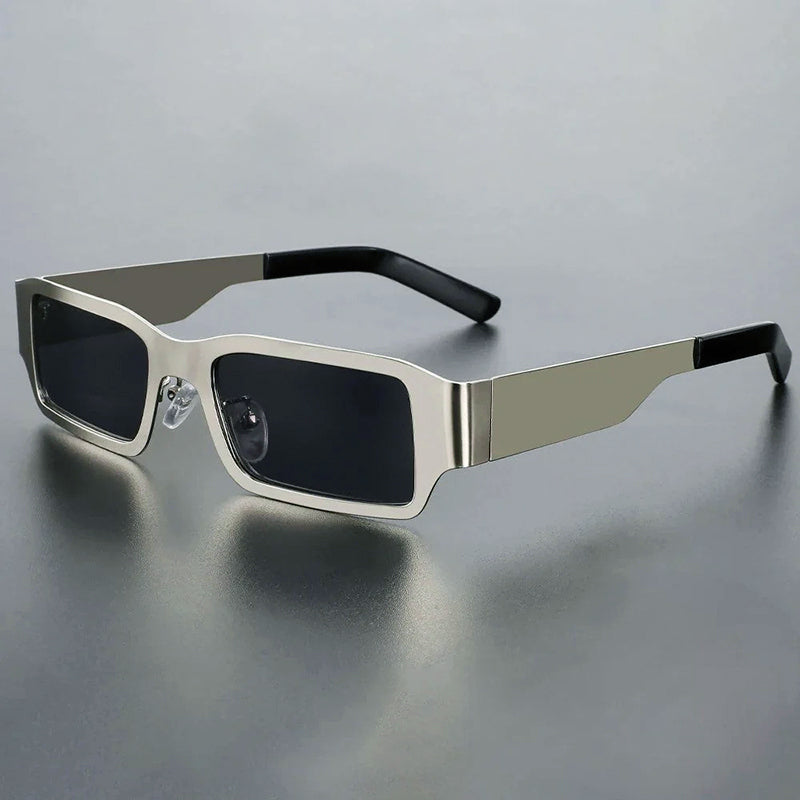 Vanta - Geometric Metal Narrow Frame Sunglasses