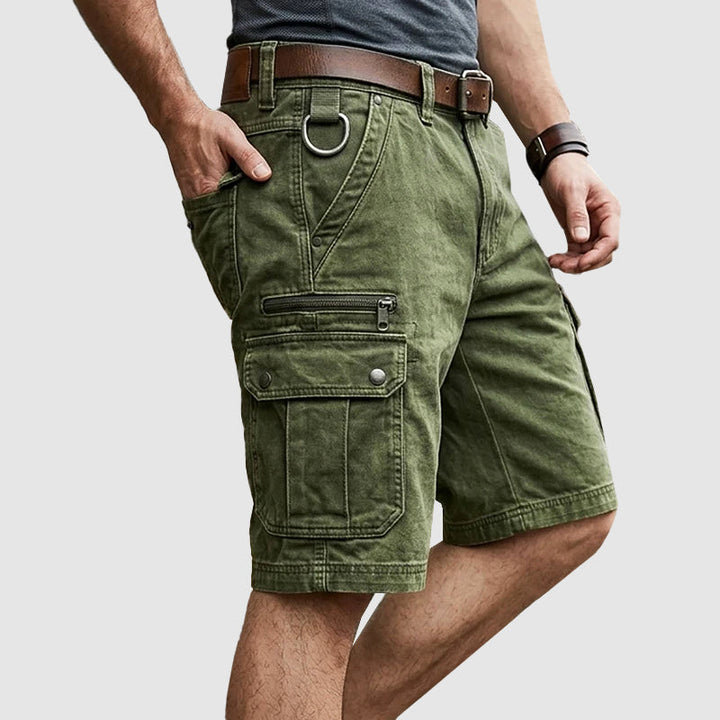 Vincent - Men's Vintage Washed Cargo Utility Shorts