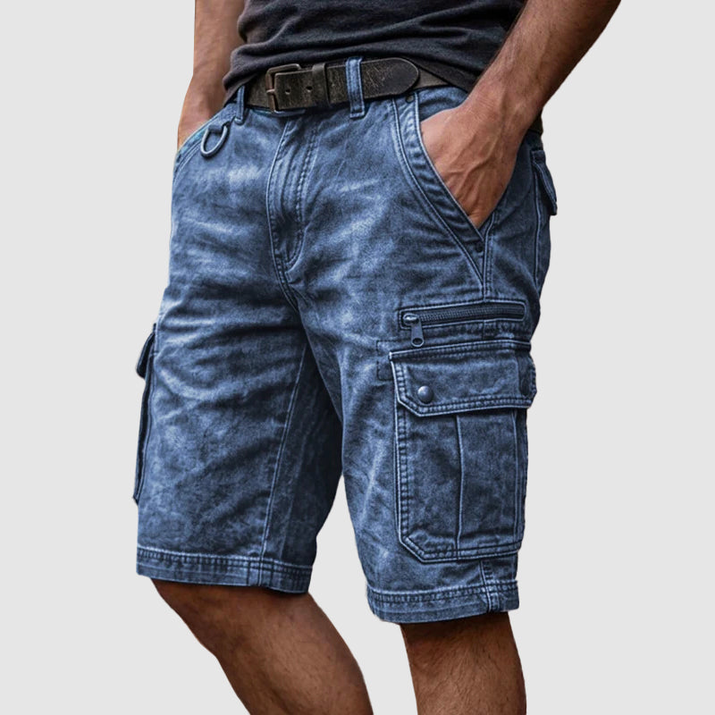Vincent - Men's Vintage Washed Cargo Utility Shorts