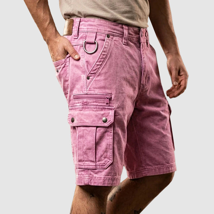 Vincent - Men's Vintage Washed Cargo Utility Shorts