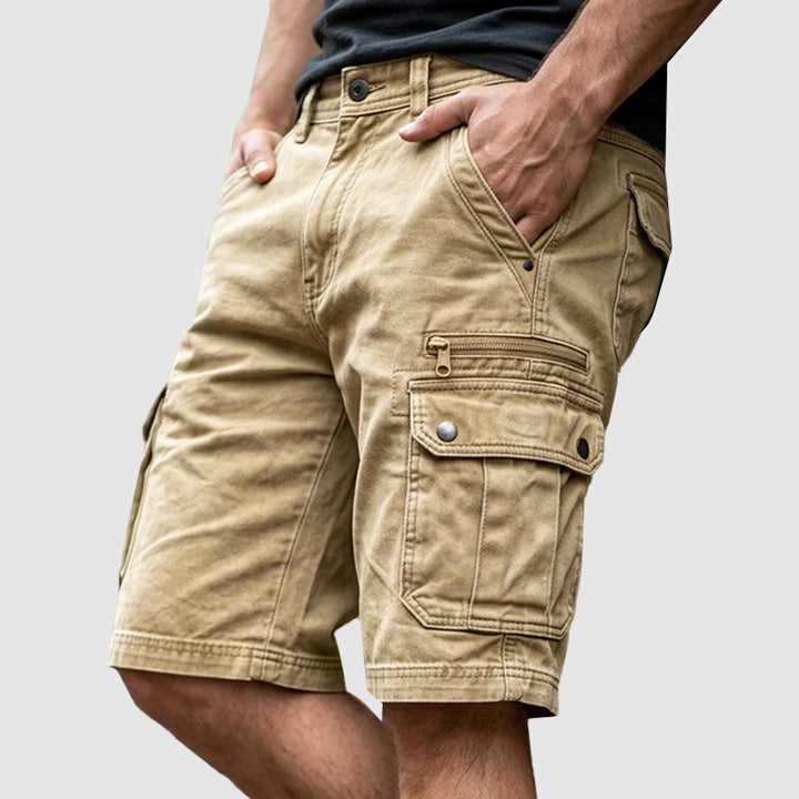 Vincent - Men's Vintage Washed Cargo Utility Shorts