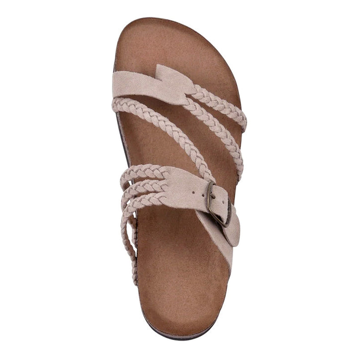 Wrenley - Women’s Braided Buckle Slide Sandals
