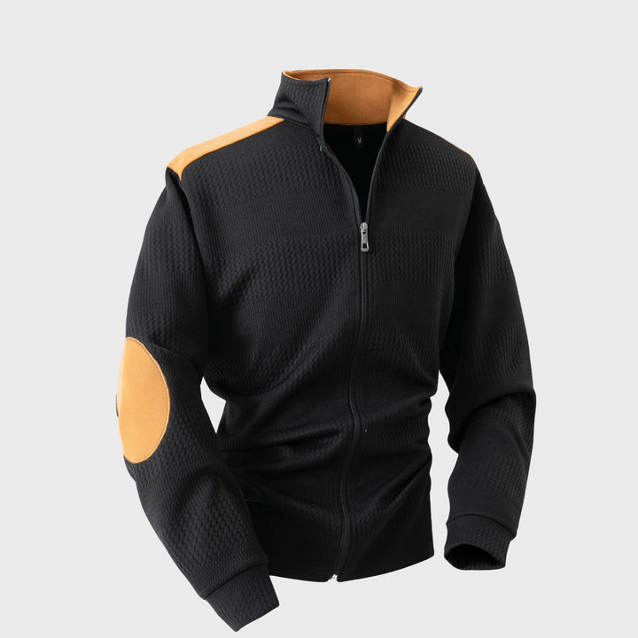 Zayden - Men's Stand Collar Knit Track Jacket