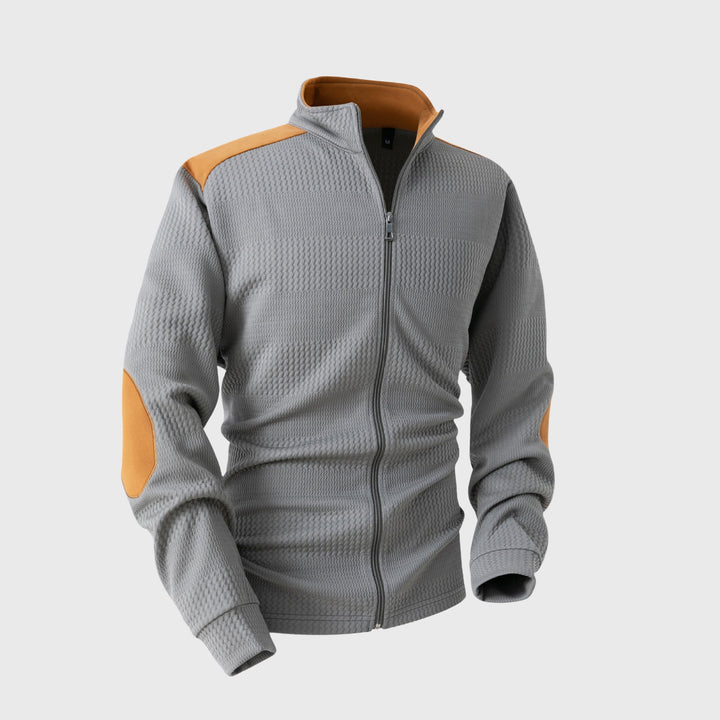 Zayden - Men's Stand Collar Knit Track Jacket
