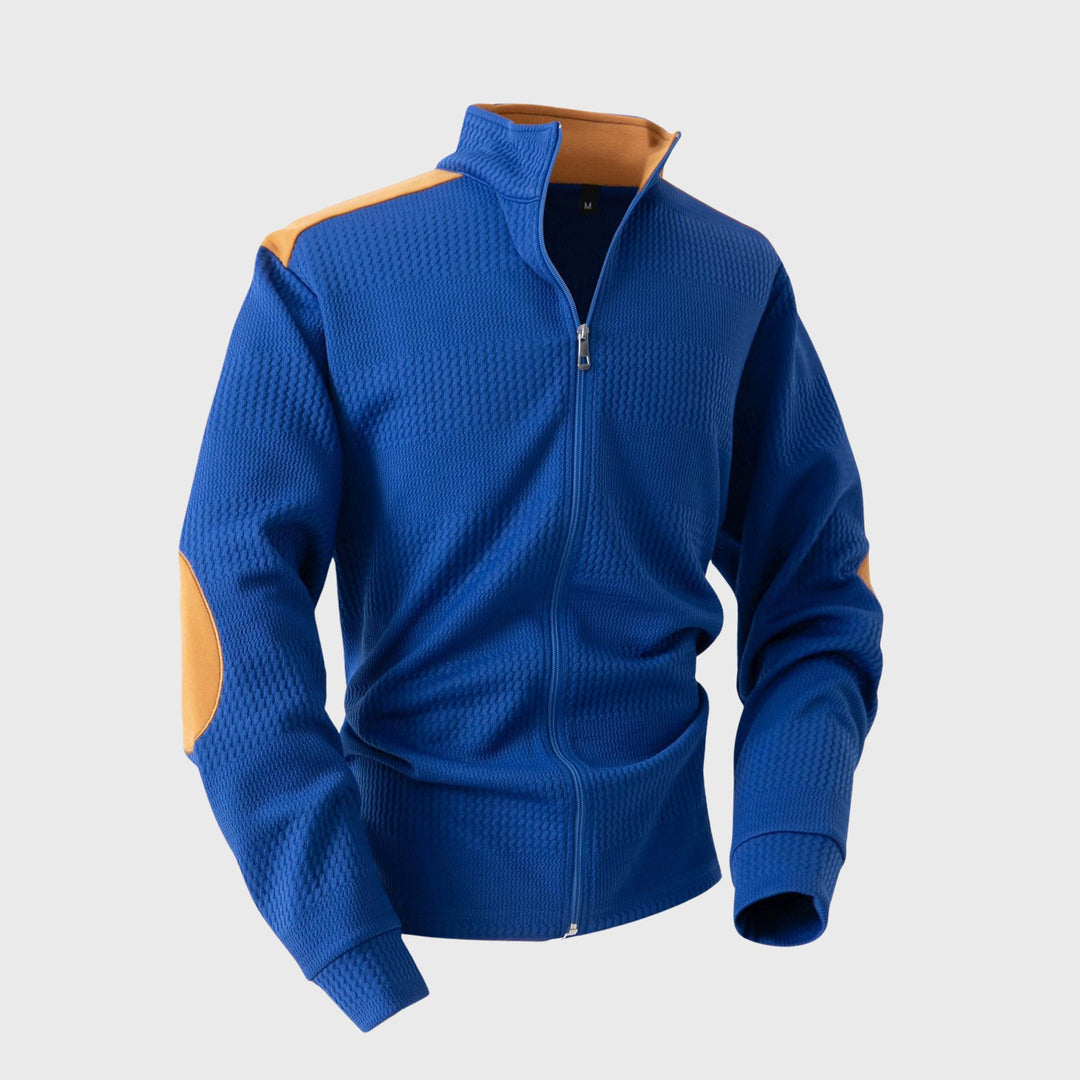 Zayden - Men's Stand Collar Knit Track Jacket