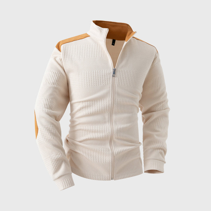 Zayden - Men's Stand Collar Knit Track Jacket