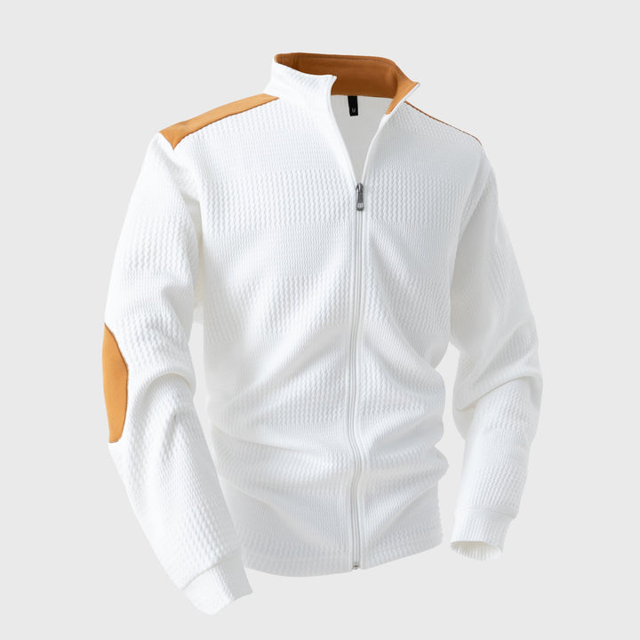 Zayden - Men's Stand Collar Knit Track Jacket