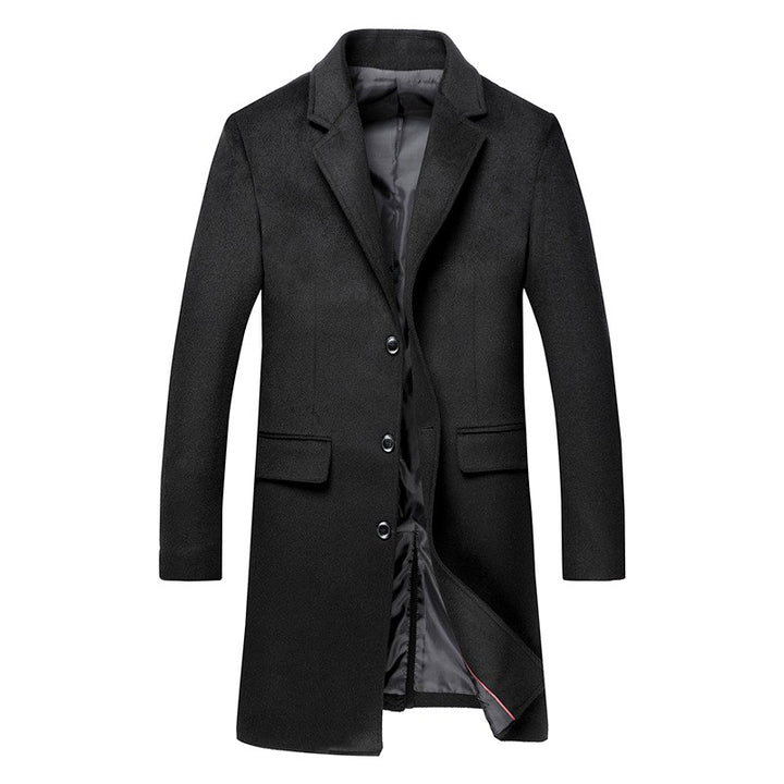 Abraham - Men's Wool Blend Notched Lapel Coat 1