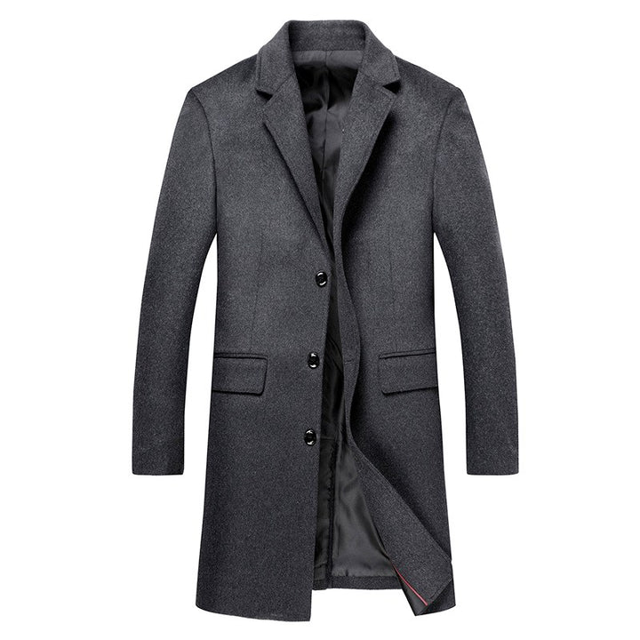 Abraham - Men's Wool Blend Notched Lapel Coat 2