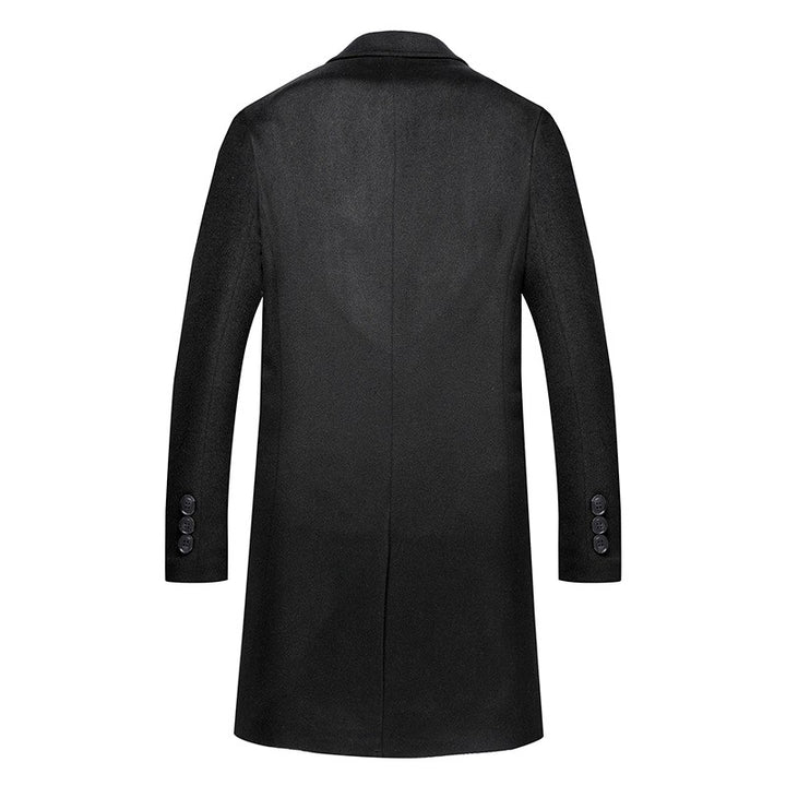 Abraham - Men's Wool Blend Notched Lapel Coat 5