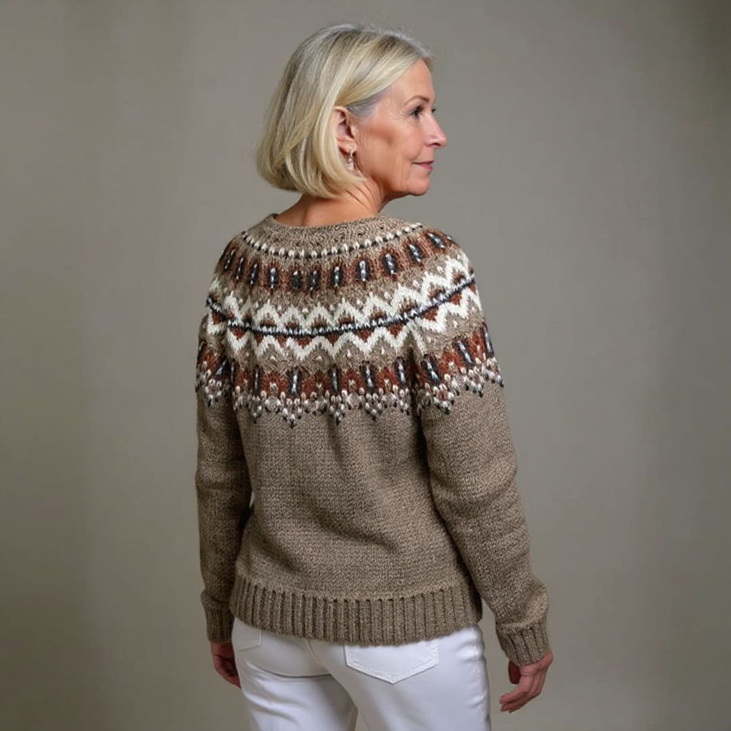 Adeline - Women's Vintage Icelandic Knit Cardigan
