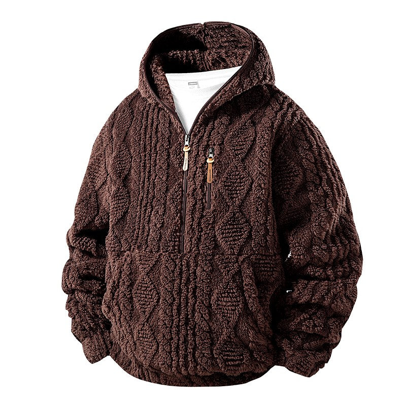 Aiden - Men’s Quarter-Zip Hooded Fleece Pullover  4