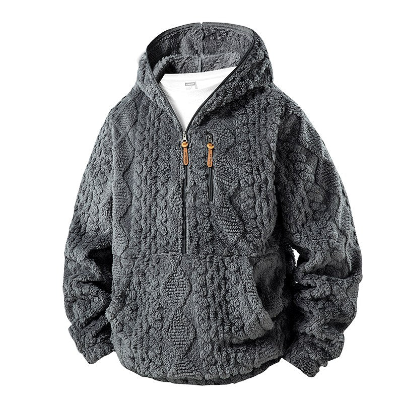Aiden - Men’s Quarter-Zip Hooded Fleece Pullover  5
