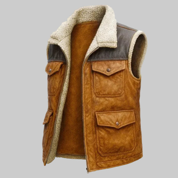Alaric - Men's Vintage Suede Multi-Pocket Vest 6