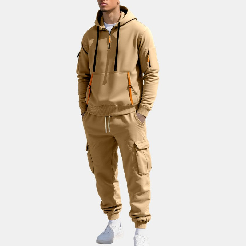 Alessio - Men's Quarter-Zip Hoodie & Cargo Jogger Set 2