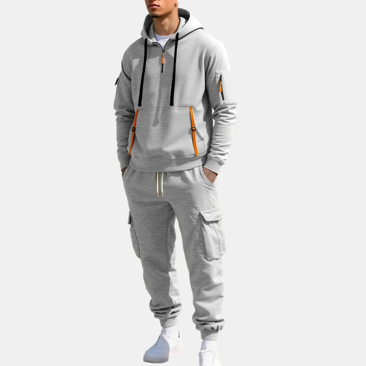 Alessio - Men's Quarter-Zip Hoodie & Cargo Jogger Set 4