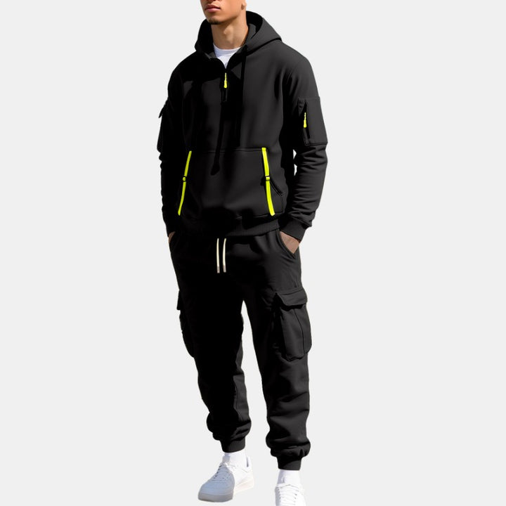 Alessio - Men's Quarter-Zip Hoodie & Cargo Jogger Set 5