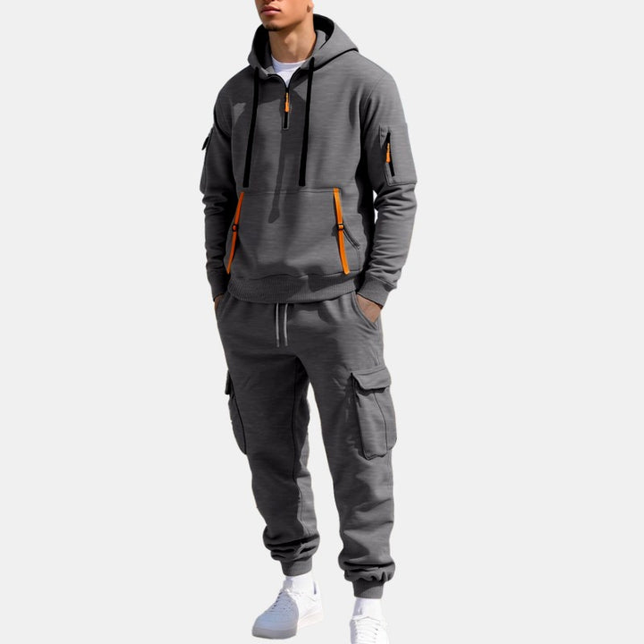 Alessio - Men's Quarter-Zip Hoodie & Cargo Jogger Set 6