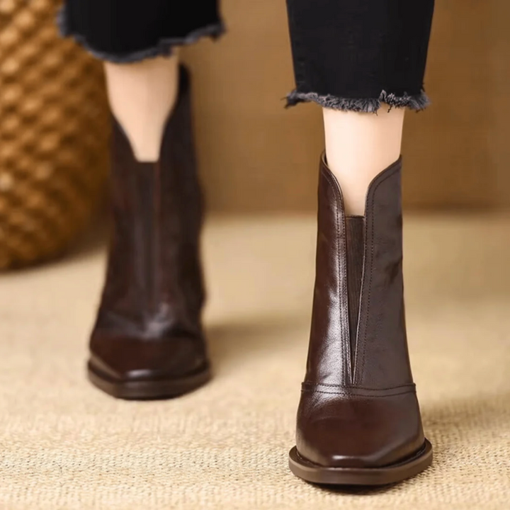 Alice - Women's Platform Block Heel Ankle Boots