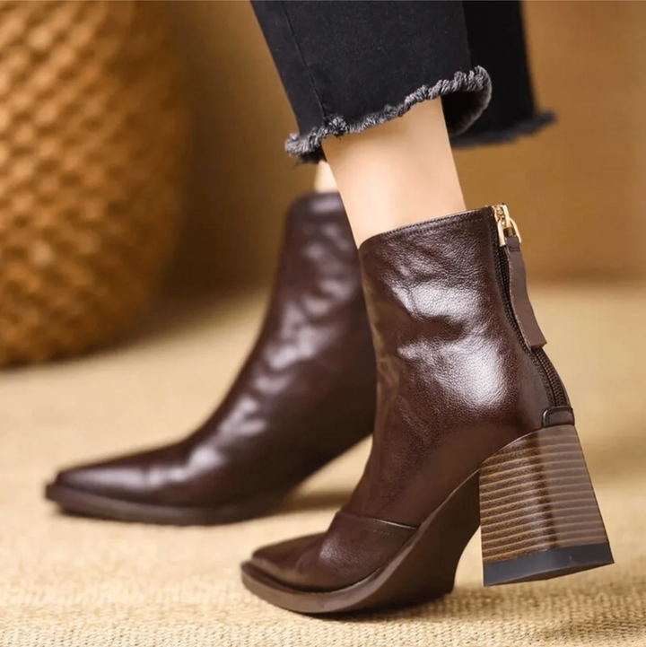 Alice - Women's Platform Block Heel Ankle Boots