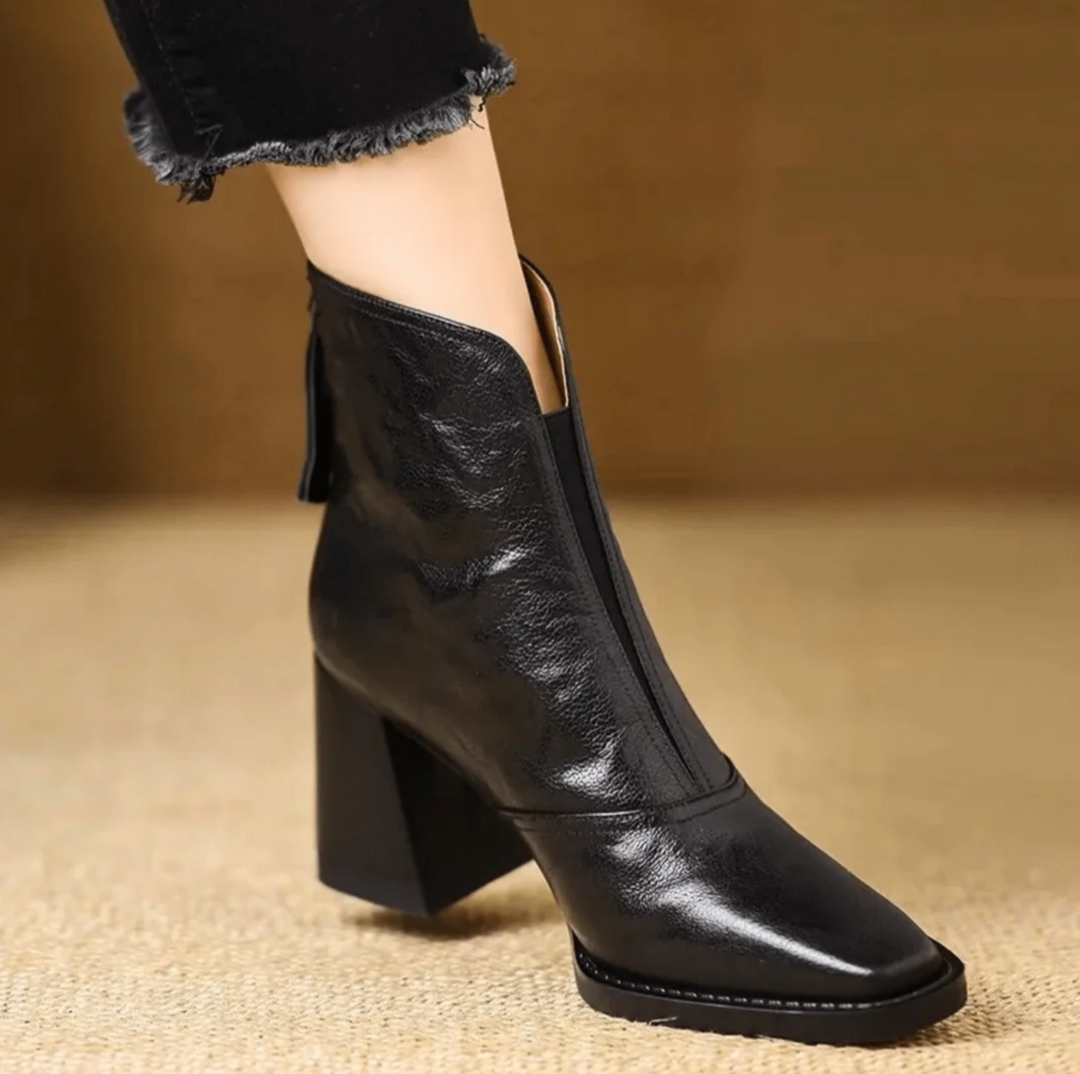 Alice - Women's Platform Block Heel Ankle Boots