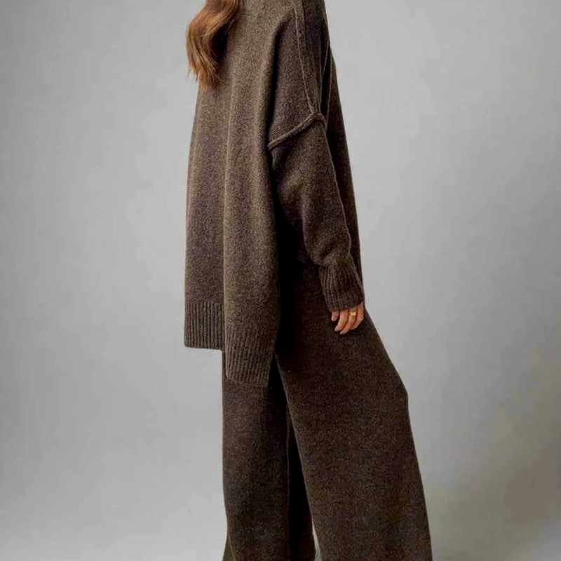 Almira - Women's Chunky Turtleneck Matching Set 3