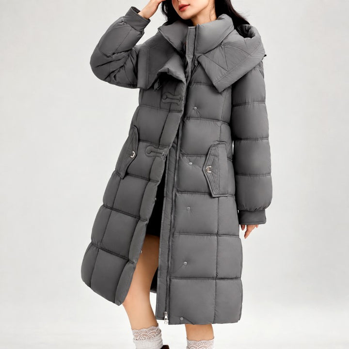 Alyana - Women's Long Padded Hooded Jacket 1