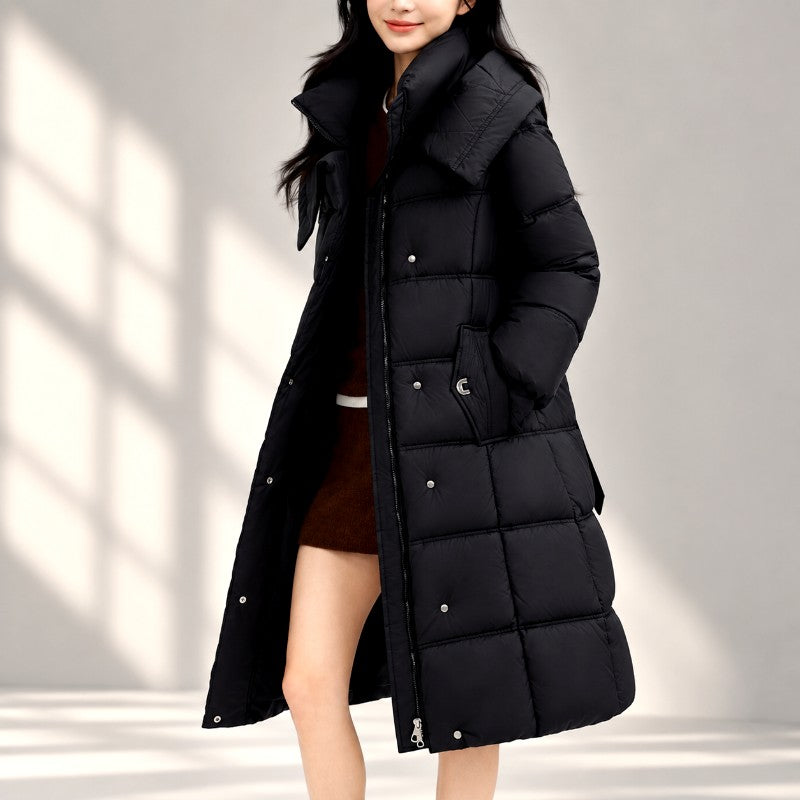 Alyana - Women's Long Padded Hooded Jacket 2