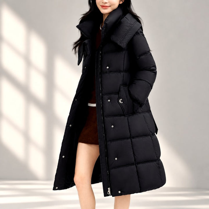 Alyana - Women's Long Padded Hooded Jacket 2