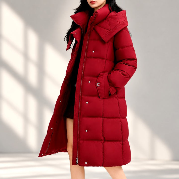 Alyana - Women's Long Padded Hooded Jacket 3
