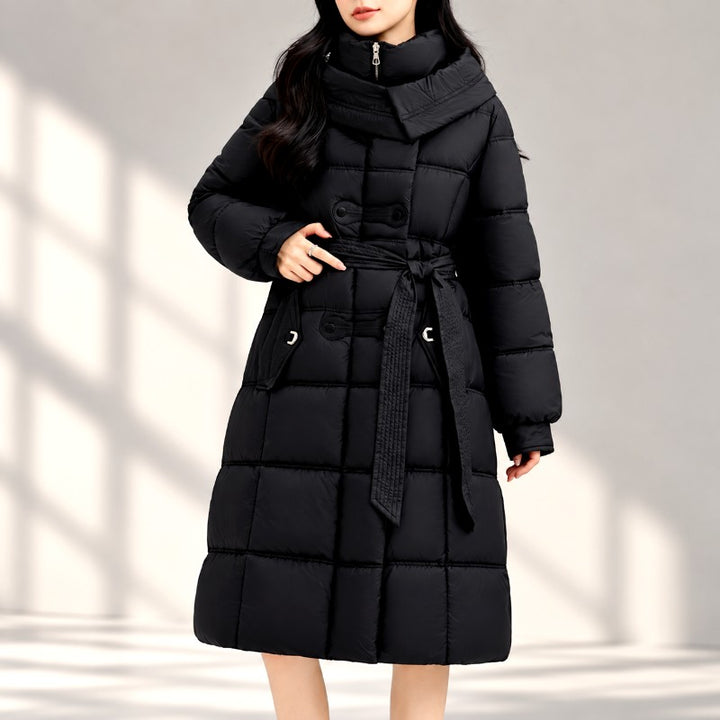 Alyana - Women's Long Padded Hooded Jacket 5