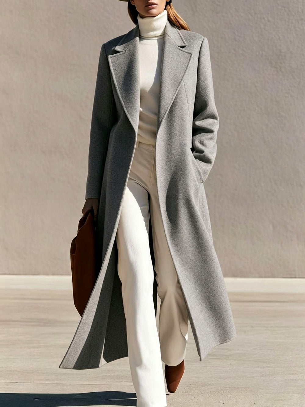 Amanda - Women’s Long Tailored Wool Coat 3