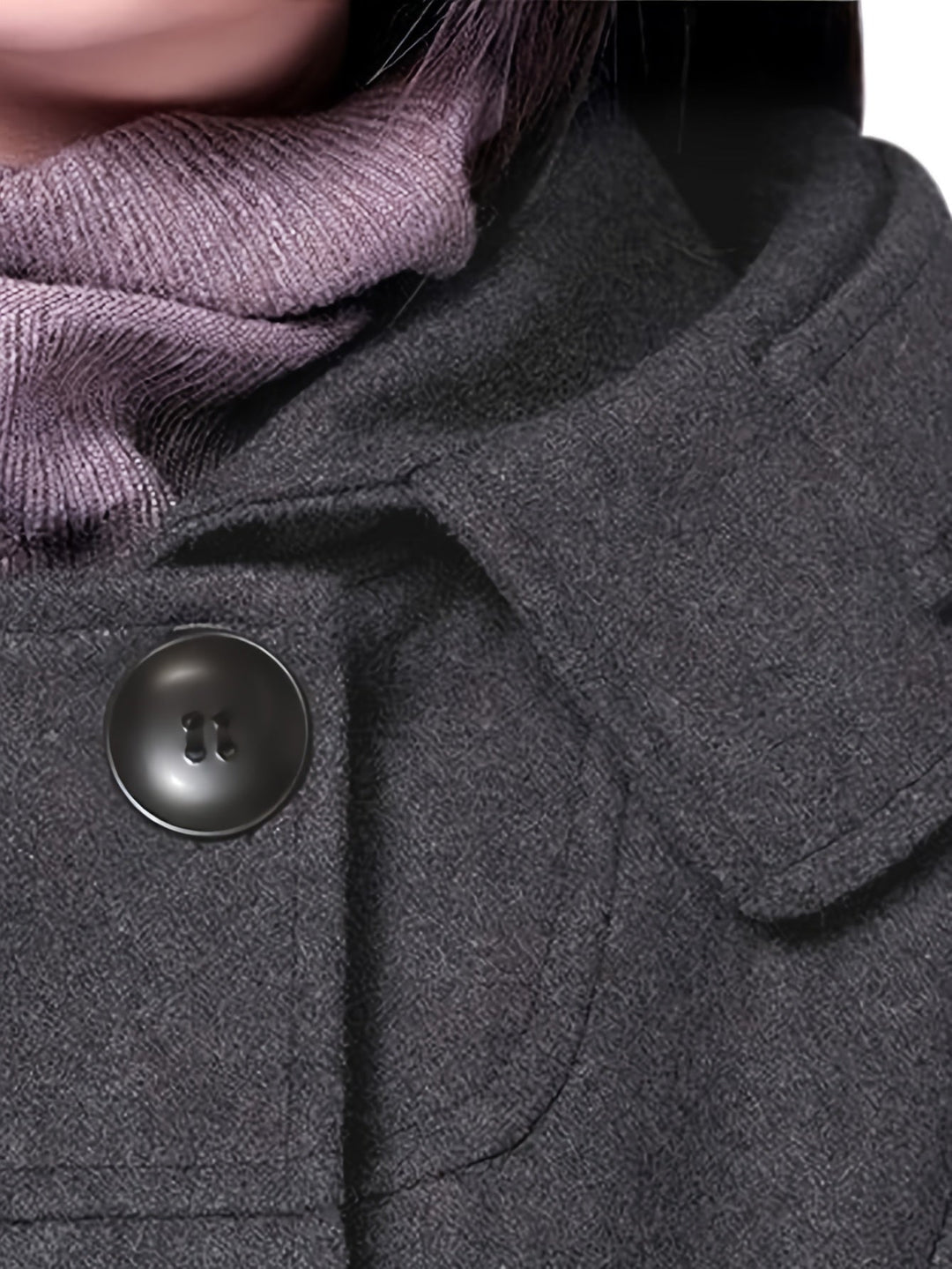 Amoura - Women's Double-Breasted Hooded Coat