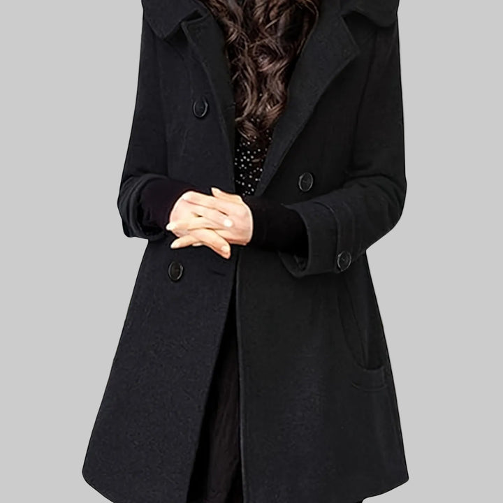 Amoura - Women's Double-Breasted Hooded Coat