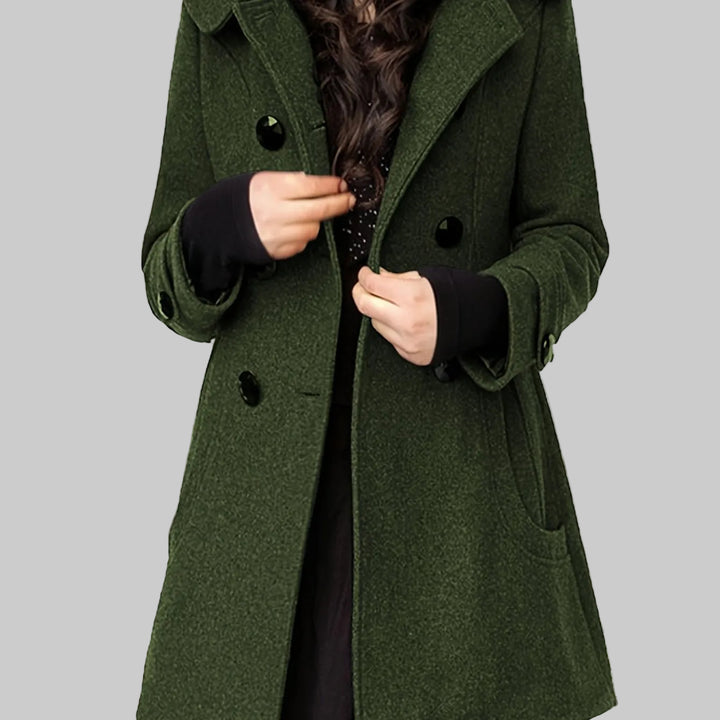 Amoura - Women's Double-Breasted Hooded Coat