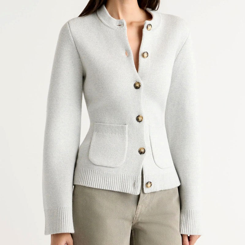 Anais - Women's Knit Button-Up Cardigan with Flared Sleeves 3