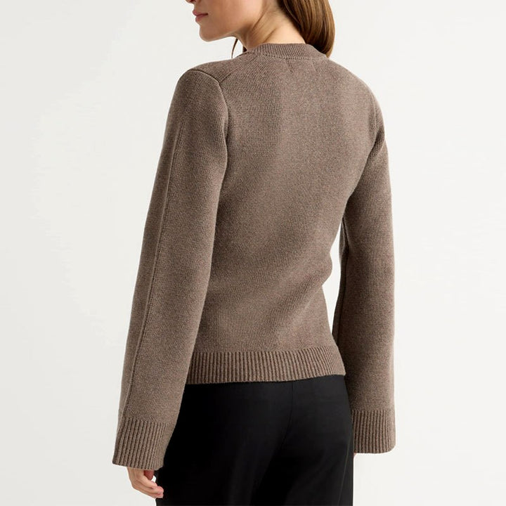 Anais - Women's Knit Button-Up Cardigan with Flared Sleeves 6