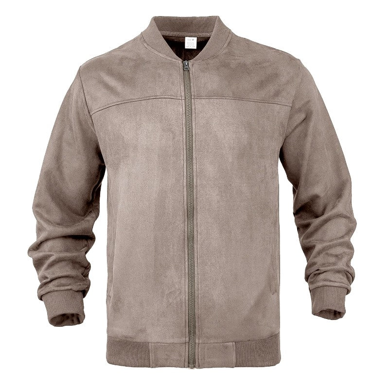 Andre - Men's Suede Look Bomber Jacket 4