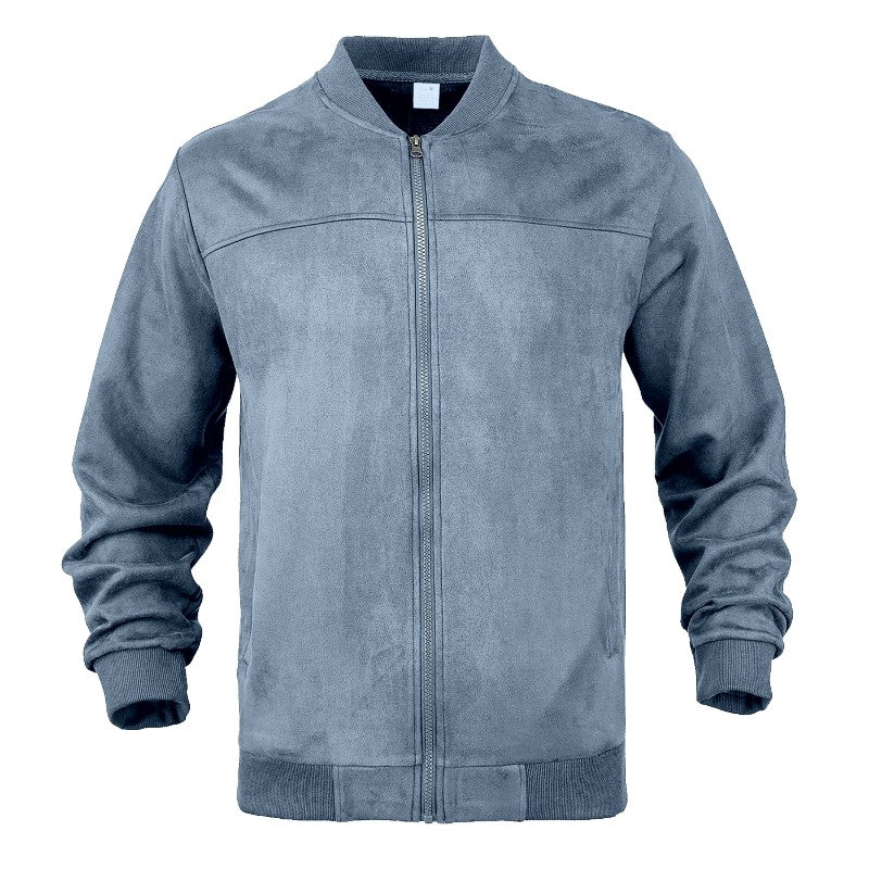 Andre - Men's Suede Look Bomber Jacket 5