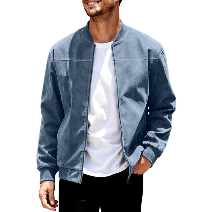 Andre - Men's Suede Look Bomber Jacket 7