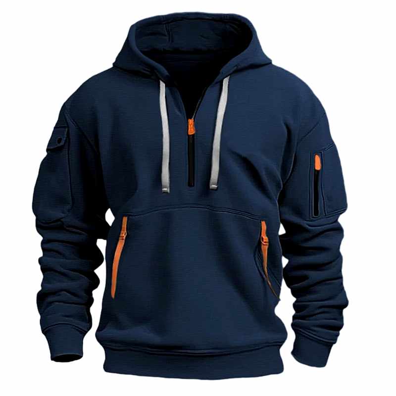 Andy - Men's Half-Zip Zip Front Hoodie Sweatshirt 2