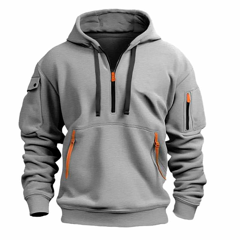 Andy - Men's Half-Zip Zip Front Hoodie Sweatshirt 3